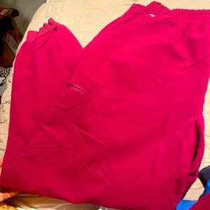 Dark magenta xl figs joggers